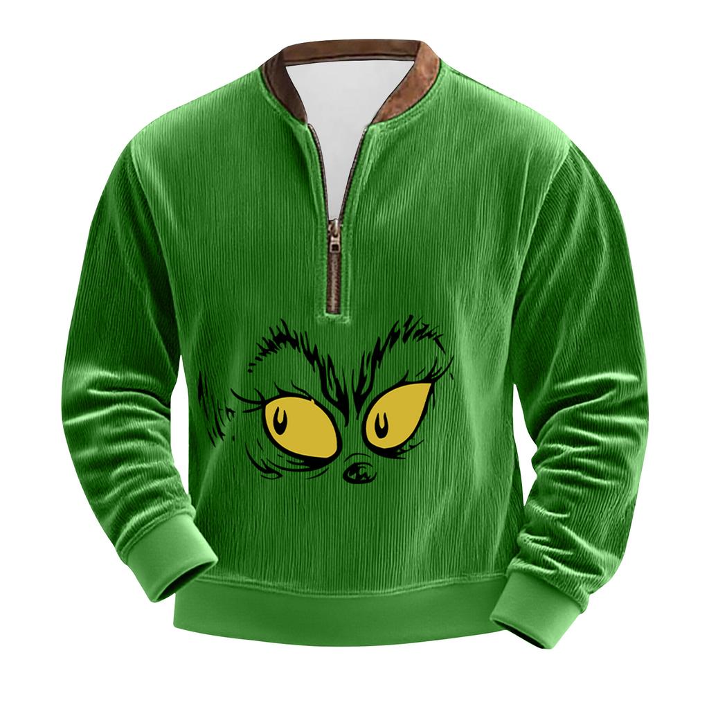 Herren Weihnachten Print Cord Oberteil