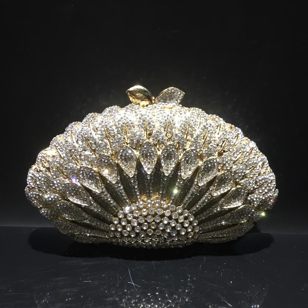 Woman Crystals Dinner Party Evening Clutch Bags Gems Handbag Diamond Evening Bag Wedding Bridal Purse Gala Banquet Purses
