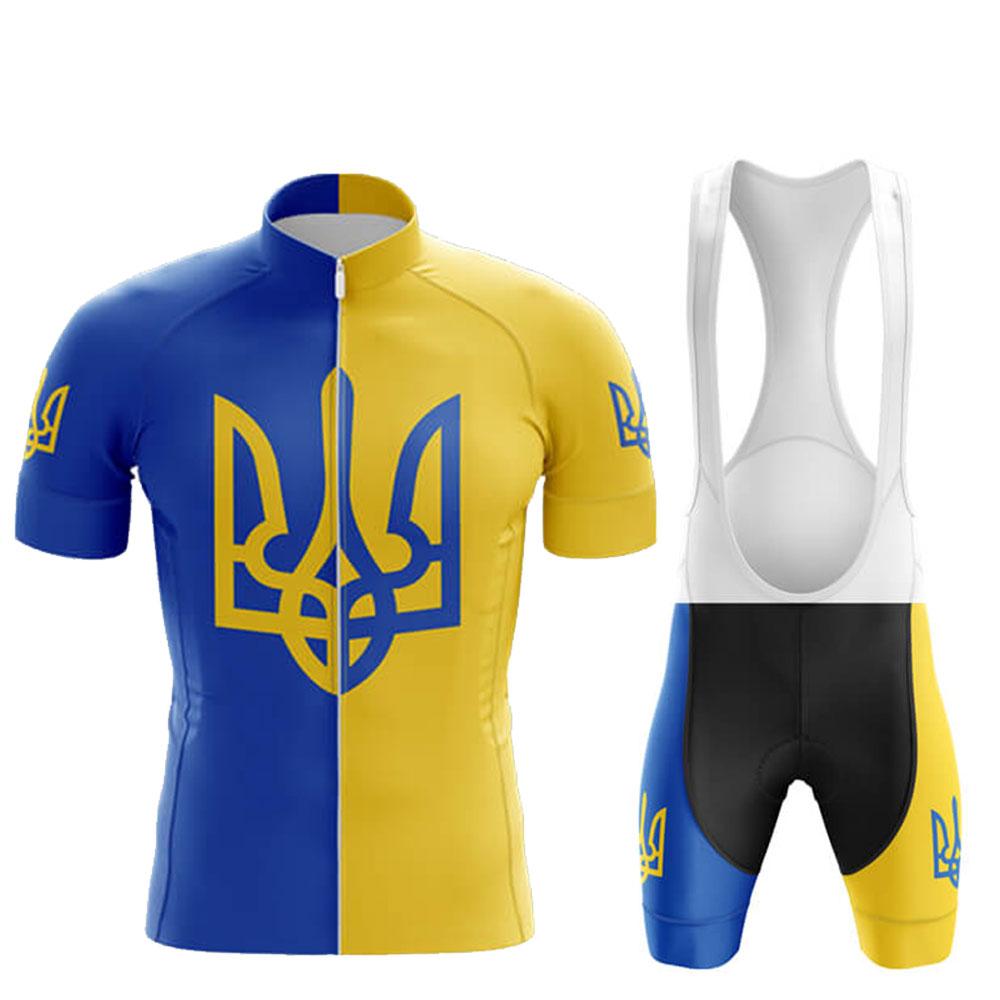 Maillot de cyclisme à manches courtes pour homme, ensemble de vêtements de sport respirants à séchage rapide, été 2024, Ukraine