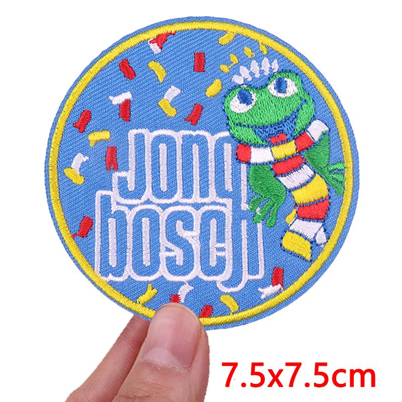 Niederlande Frosch Oeteldonk Emblem Gestickter Aufnäher Niederländischer Karneval Aufnäher Aufbügelbilder Für Kleidung DIY Feier Geschenke