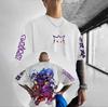 T-shirt Stampata Gengar Derivati Animazione Pokémon Uomo e Donna Estate 2025 Oversize Larga Cotone Street Trend Marca Top