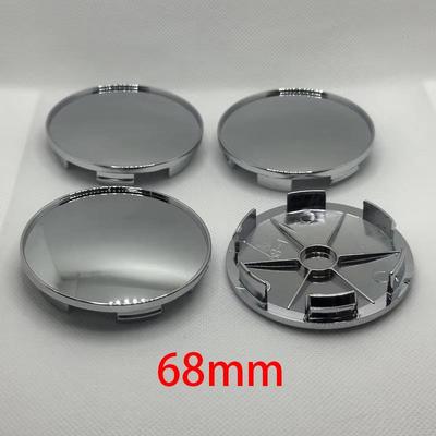 4 st/set 68 mm Bil Hjul Centrum Nav Kapslar Skydd Kit Biltillbehör Hållbar Svart Silver Plast Bilstyling Delar Biltillbehör