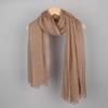 Women Scarf Shawl Solid Color Furry Trim Versatile Shawl Wrap Soft Warm Long Scarf Winter Costume Accessory