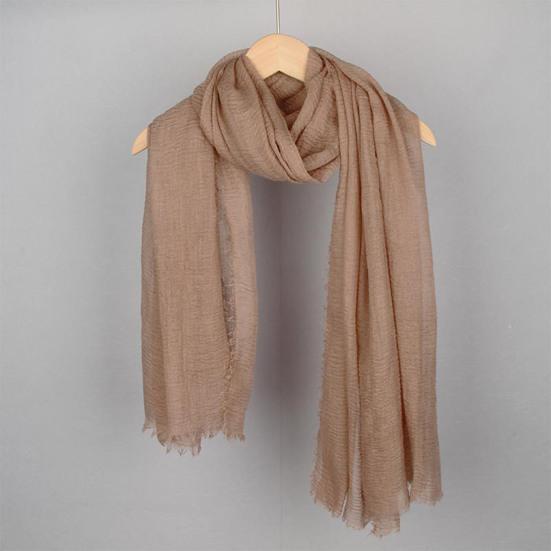 Women Scarf Shawl Solid Color Furry Trim Versatile Shawl Wrap Soft Warm Long Scarf Winter Costume Accessory