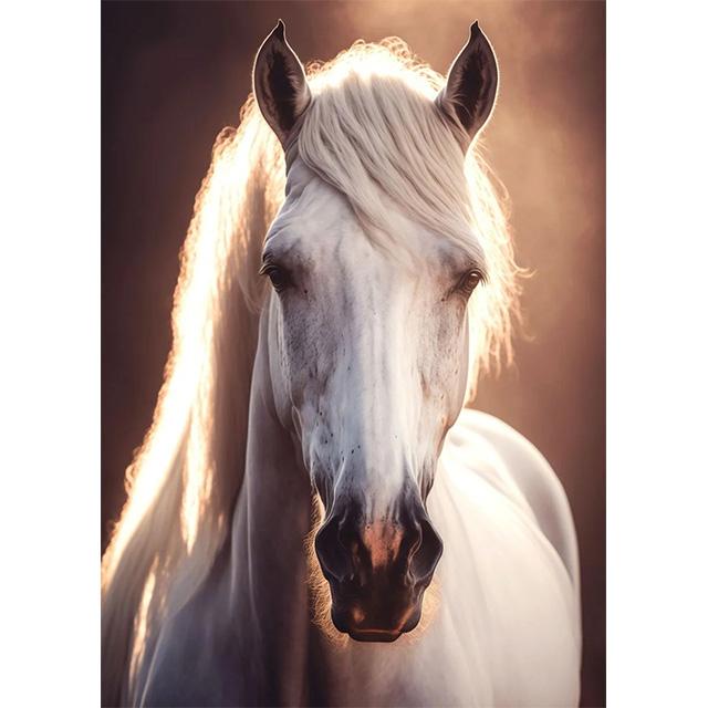 Black And White Wild Horse Wild Animal Prints Poster Canvas Painting Modern Wall Art Picture Living Room Bedroom Home Decoration