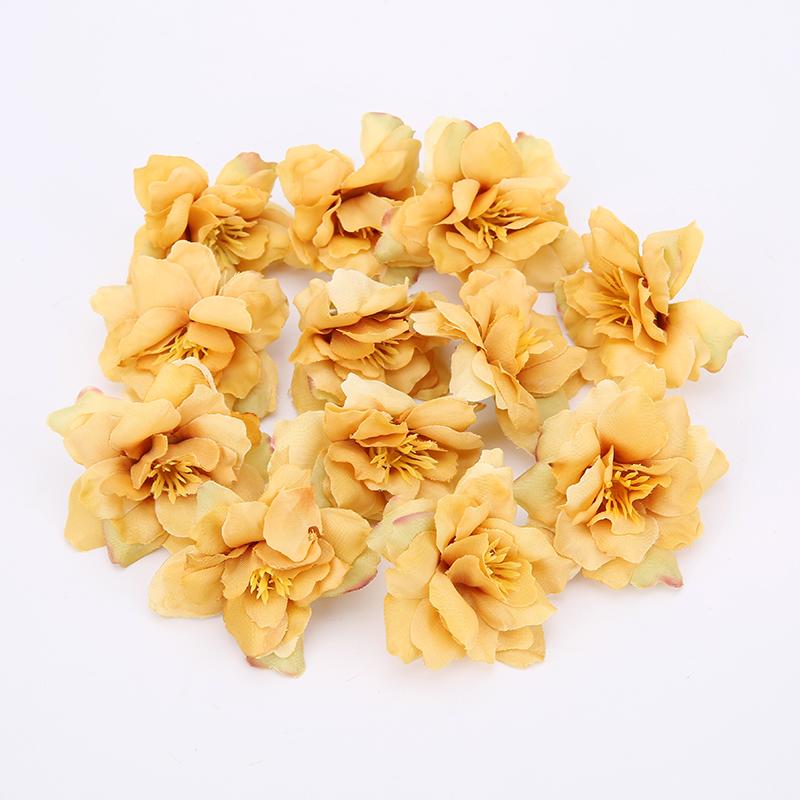 10/20Pcs 5cm Artificial Flowers Heads Wedding Party Decoration Home Room Decor DIY Wreath Scrapbook Gift Box Craft Fake Flowers