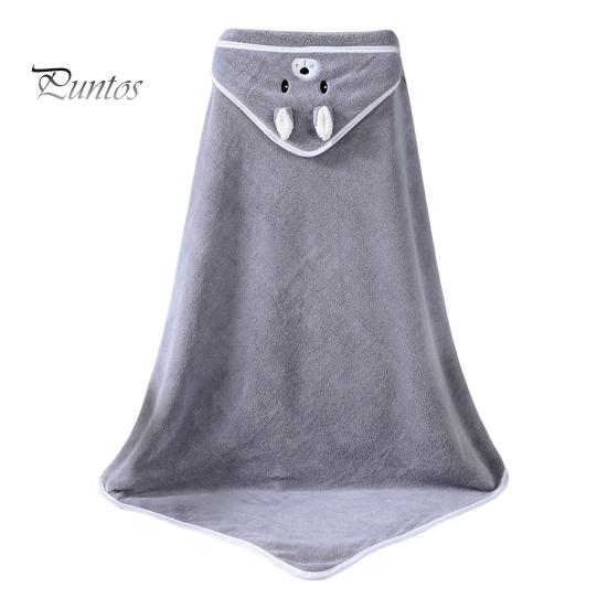Children Bath Towel Cartoon Animal Embroidery Decor Soft Microfiber Highly Absorbent Newborns Swaddle Blanket Sweat-Absorbent Pad Body-drying Cape