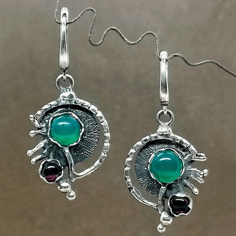 Striking Synthetic Zircon Earrings, Elegant Bohemian Style, Versatile Multi-Wear Jewelry with Exquisite Craftsmanship