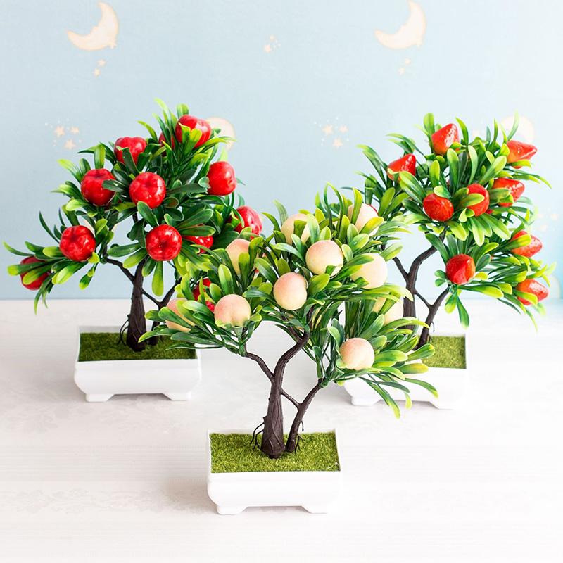 

1 шт. Украшения для сада в отеле, искусственные растения, имитация бонсай, искусственные цветы, бонсай, горшечные растения