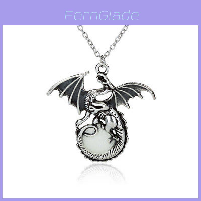 Vintage Game Of Thrones Dragon Glowing Pendant Night Light Necklace