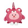 Cute Plush Toy Strawberry Bear Cartoon Backpack Children Parent-child Bag Soft Velvet Street Fashion