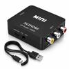 RCA To HDMI Converter,1080P RCA Composite CVBS AV To HDMI Video Audio Converter Adapter Compatible with N64 Wii PS2,Support PAL/NTSC