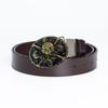 Men's Trendy Casual Cowhide Leather Belt with Alloy Smooth Buckle