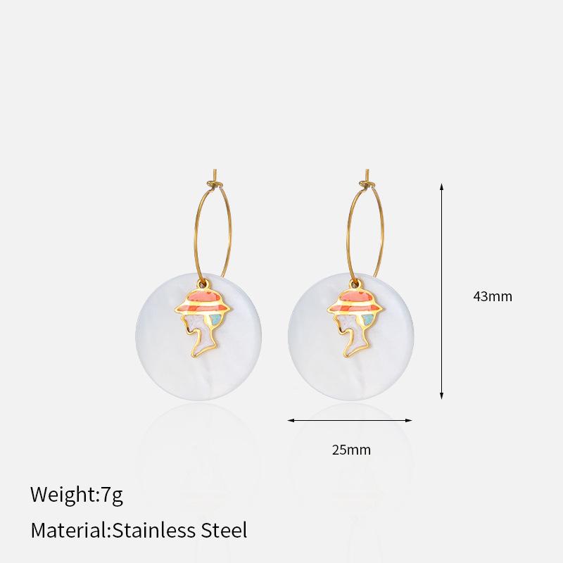 Natural Shell Earrings, Niche Personality, Exaggerated Design Sense, High-end Feeling, Earrings Accessories for Women