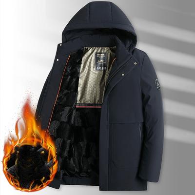 Men's Winter Warm Jackets Casual Quilted Windproof Outwear Coat With Pockets Hooded Work Jacket Windbreaker for Men Padded Thick Parka Thermal Jackets