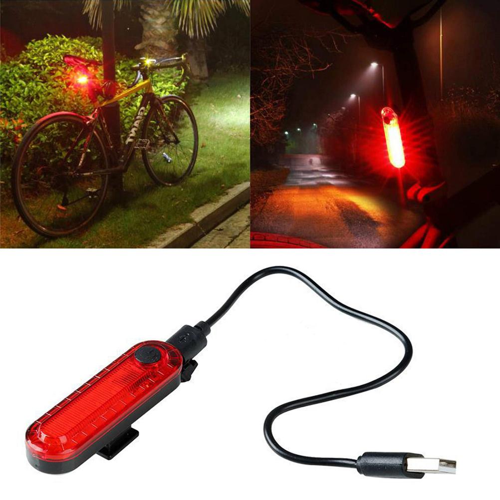 2 Pack Rear Bike Tail Light for Mountain Bike Ultra Bright USB Rechargeable  Taillights Red High Led