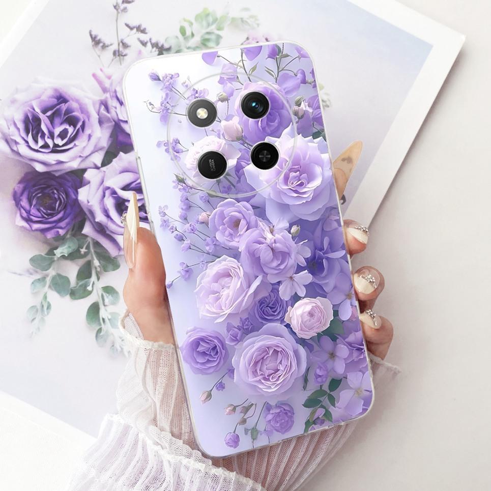 Flower Butterfly Bow Pattern Casing For Honor X9C Magic 7 Lite Back Cover Clear Soft Silicone Phone Case For Huawei X60 Pro