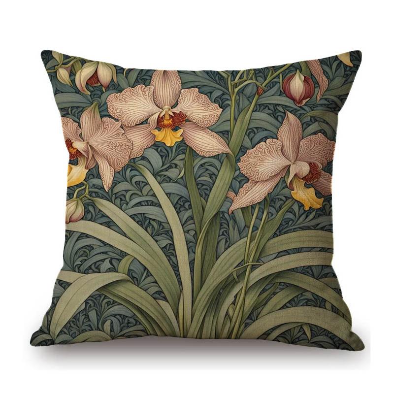 Pink Strawberry Rose Ivy Orchid Compton Classic William Morris Style Home Decorative Sofa Throw Pillow Case Cushion Cover Case