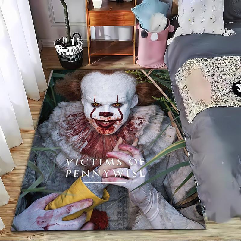 

Horror-Themed Clown Costume Pattern Carpet with Dark Vintage Style Background Suitable for use as an anti-slip for room and bedroom sofas 40x60cm( 15x23in )