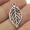 10pcs Tree Leaf Charms Pendant Antique Bronze Silver Color Pendants DIY Crafts Making Findings Handmade Tibetan Jewelry