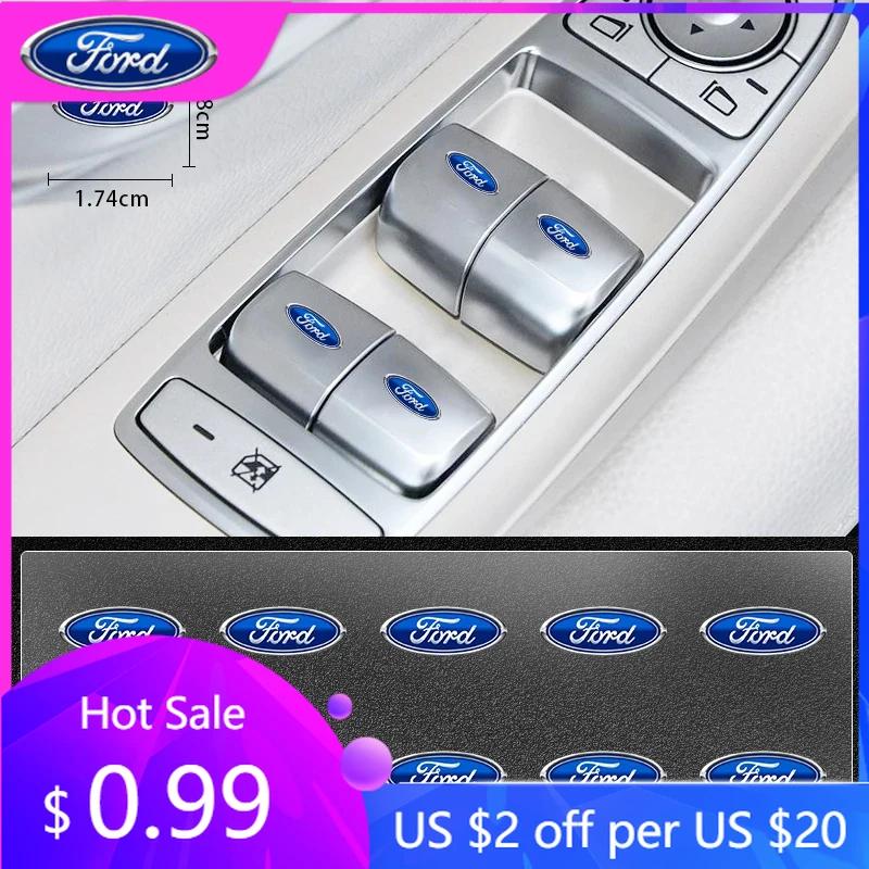

Car Sticker Car Start Button Small Sticker Window Control Button Small Sticke For Ford Focus 2 MK2 3 4 ST Mondeo Suit Fiesta Mus 1pcs