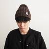 EIGHTVOLUME Ev T Patch Ribbed Beanie (Brown)