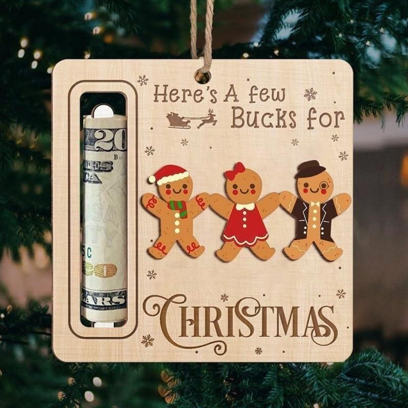 Christmas Cute Money Holder Christmas Ornament for Decorating Christmas Tree - Wooden Handicraft