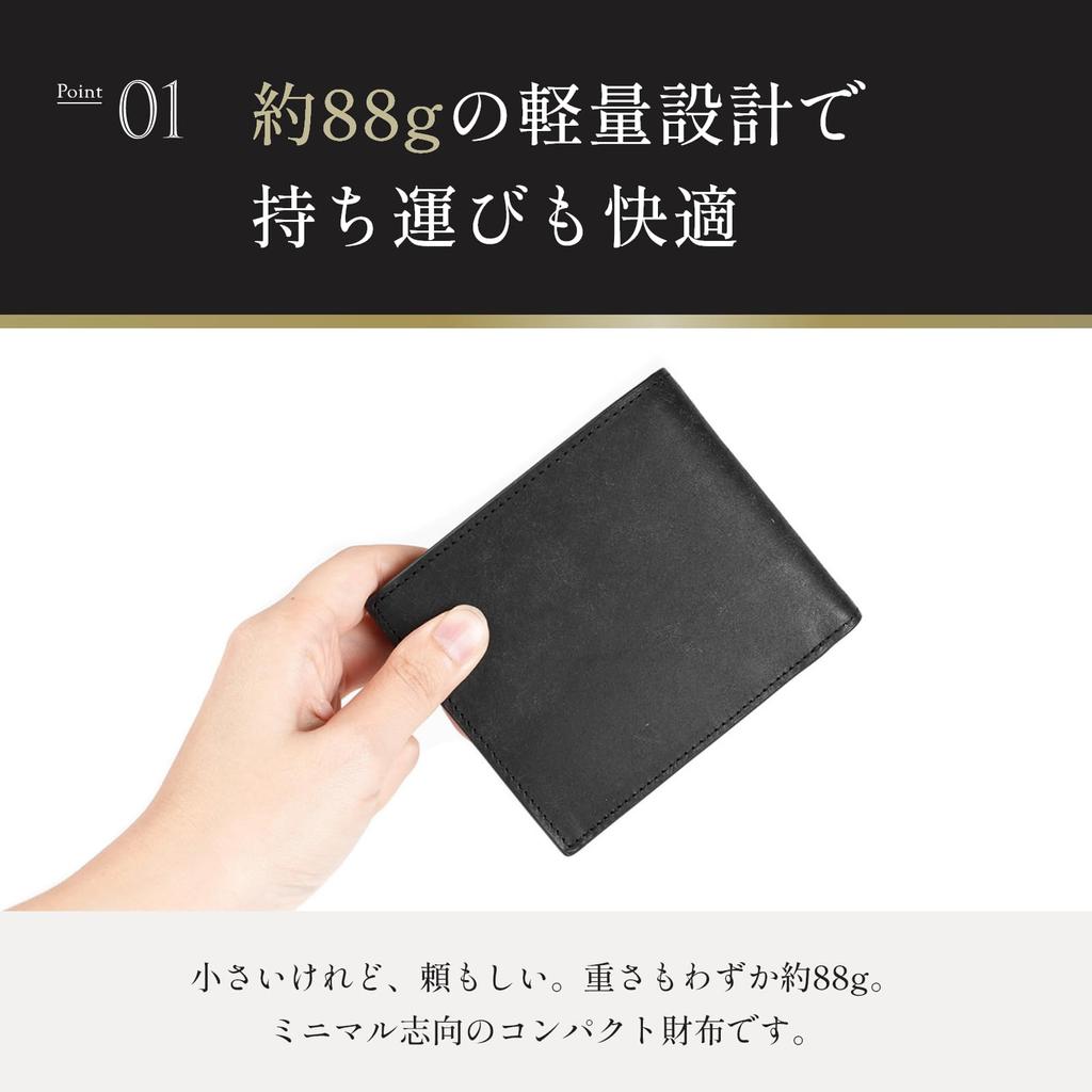 Genuine Popular Wallet with Coin Boosters Pueblo Slim Large Card and Bill Hortensia [Boosters] Bi-fold Wallet, Leather, Men's Pocket, Leather, Design,