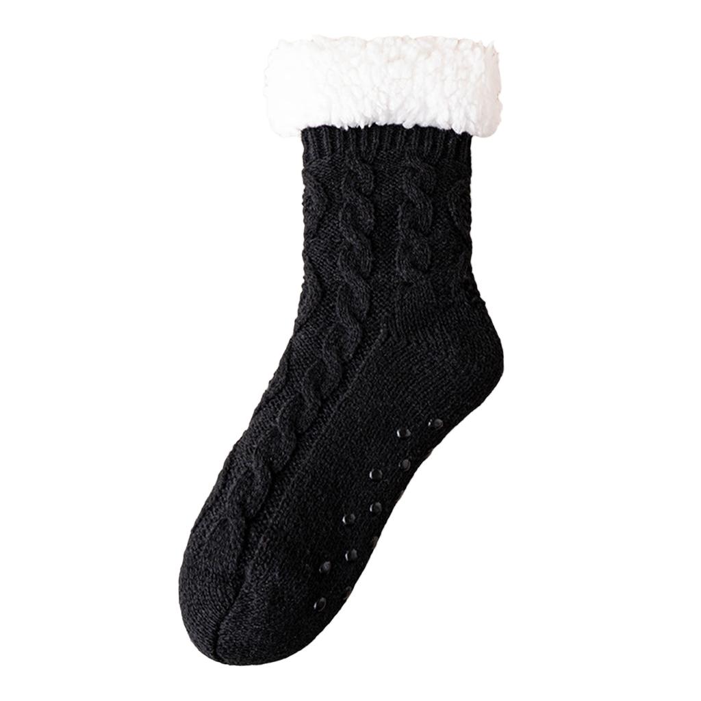 Women's -Lined Thick Warm Indoor Bed Socks for Home Sleep and Lounging