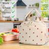 Lunch bag, bring food to work, portable, portable, insulated bento bag, corduroy strawberry meal bag, ice pack xtz