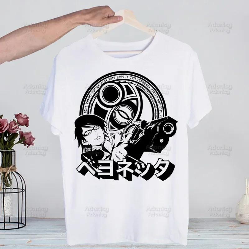 Game Bayonetta Harajuku T-shirts Summer Men/Women Hip Hop Funny Print Tshirt Streetwear T Shirt Short Sleeve Tee Top