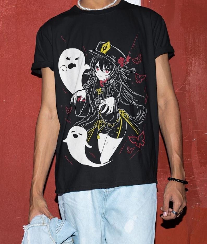 Hu Tao Genshin Impact Japan Aesthetic Anime Japanese Vaporwave Genshin Impact Raiden Shogun Gaming T-Shirt, Anime Waifu Shirt