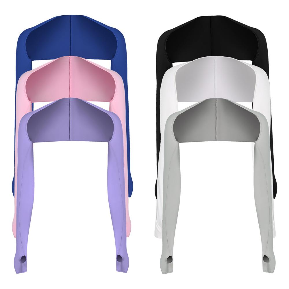 Women's Sports Sun Protection Shawl Thin Style Shoulder Length Women Sports Sleeve Perfect For Outdoor Golf Running Cycling