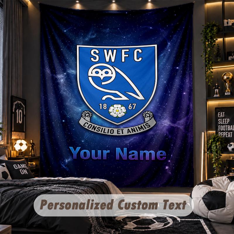 TapestrySheffield Wednesday FC Custom Name Text Personalized Wall Hanging Tapestry Home Wall Decor