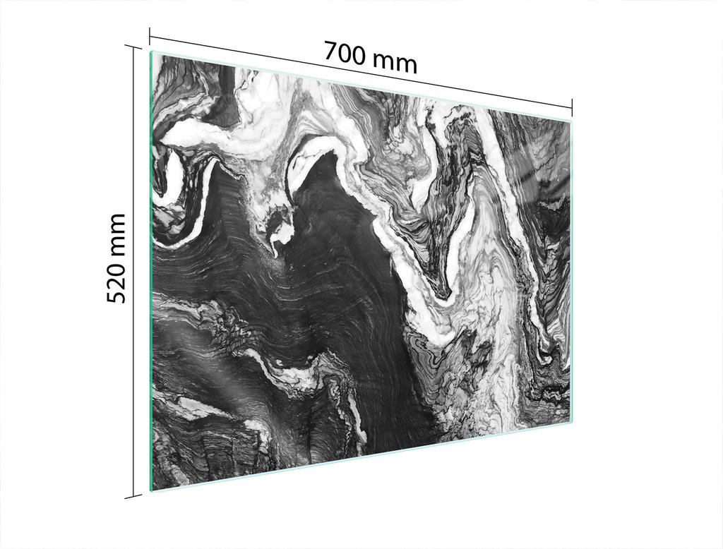 GLAS-KOCHFELD-SCHUTZPLATTE 70x52 MARMOR