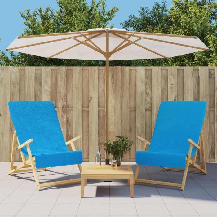 Serviettes de plage - VIDAXL - 2 pcs - Turquoise - 60x135 cm - 400 GSM
