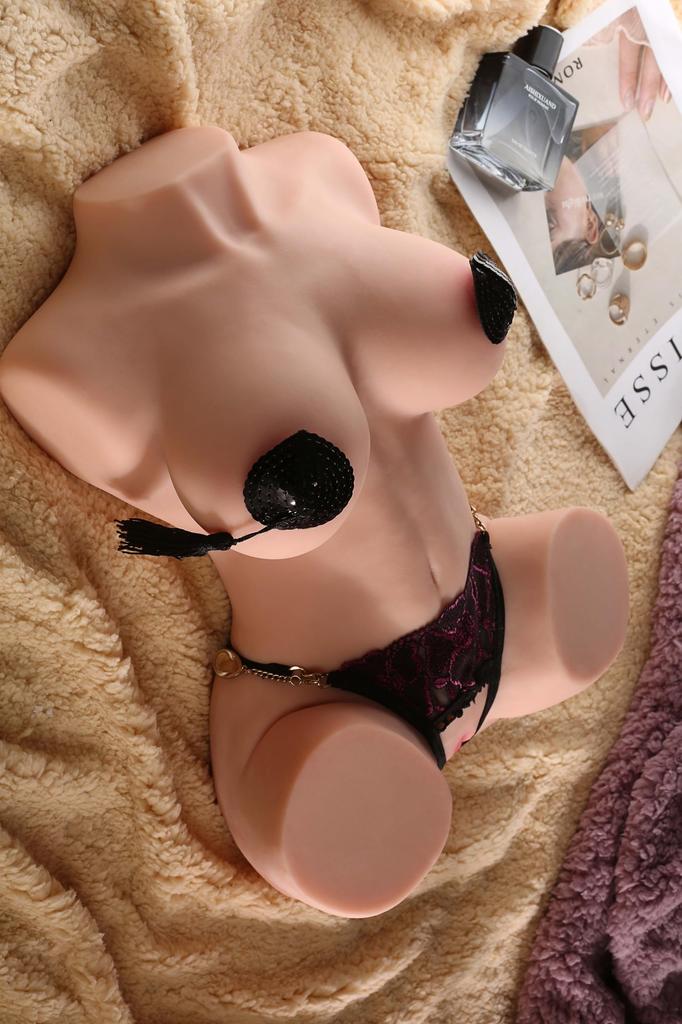 Large TPE Love Doll with 2 Huge and Incredibly Realistic Super Soft Breasts and and Realistic Blood 7kg Onahole, Half-Body Holes, Breasts, Vagina,