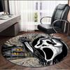 Ghostface Print Round Rug, Washable Floor Carpet, For Entryway Dorm Laundry Room Office Study, Home Decor Birthday Christmas Gift