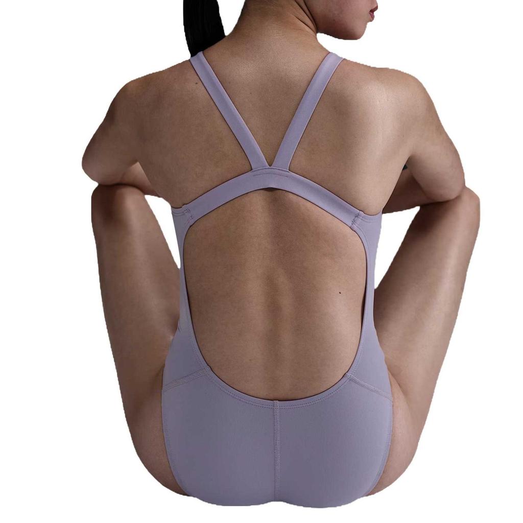 Nike Swoosh Comfortable Fashionable Simple Versatile One-Piece Swimsuit Women swimsuit Purple NESSA001-576