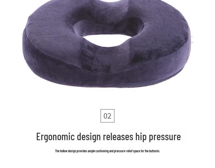 Memory Foam Hollowed-Out Hemorrhoid & Hip Cushion for Pregnant Women and Office Seating