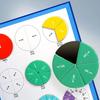 1/2 Sets Magnetic Fraction Demonstration Book Percentage Decimal Fraction Learning Magnetic Tiles Circles Educational Fraction Puzzle Teaching