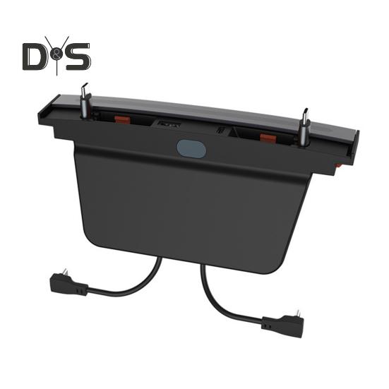 

USB-концентратор, быстрое зарядное устройство для Tesla Model 3 Model Y, водонепроницаемая док-станция мощностью 27 Вт с подсветкой, выдвижным кабелем, 4 порта для зарядки, автомобильные аксессуары type-c+type-c