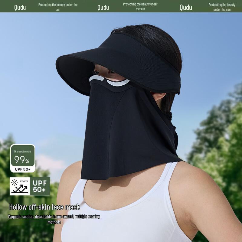

Qudu Summer Sun Visor with Magnetic Face Mask