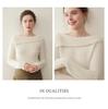 One-Shoulder Solid Color Cashmere Women's Ribbed Knit Sweater - Slimming Lazy Style for Autumn/Winter New Arrivals