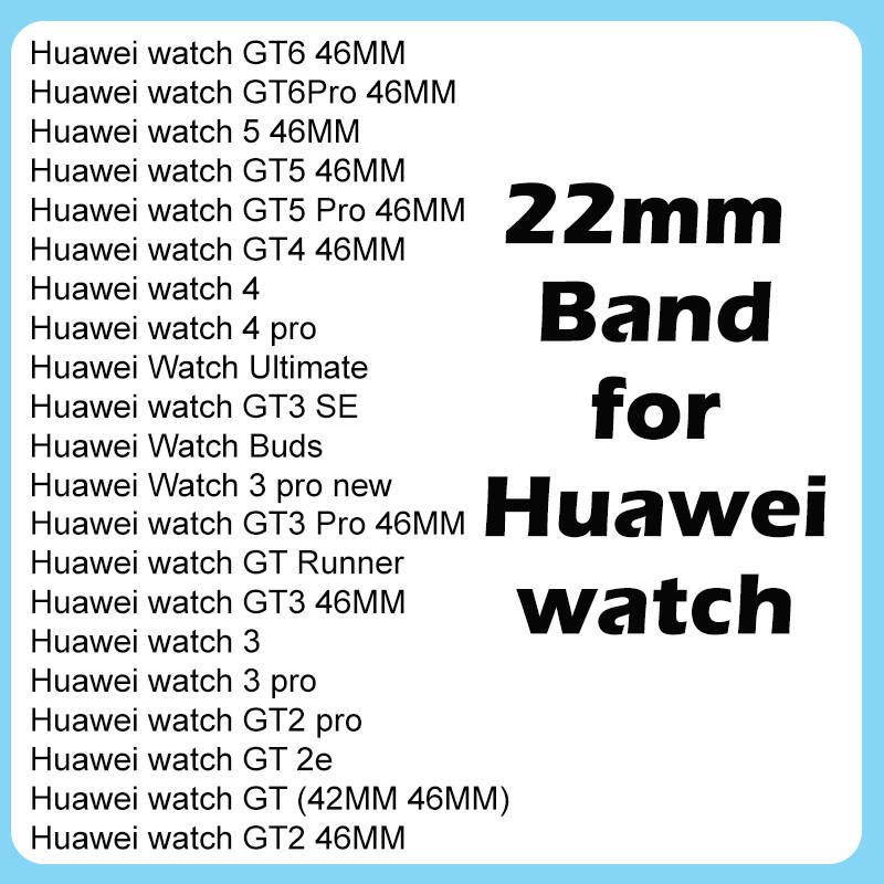 22mm Silicione Band for Huawei GT6 Pro GT6 46mm Two-tone Round Hole Sport Band for Huawei GT6/5/4 GT6/5 Pro 46mm Universal Strap