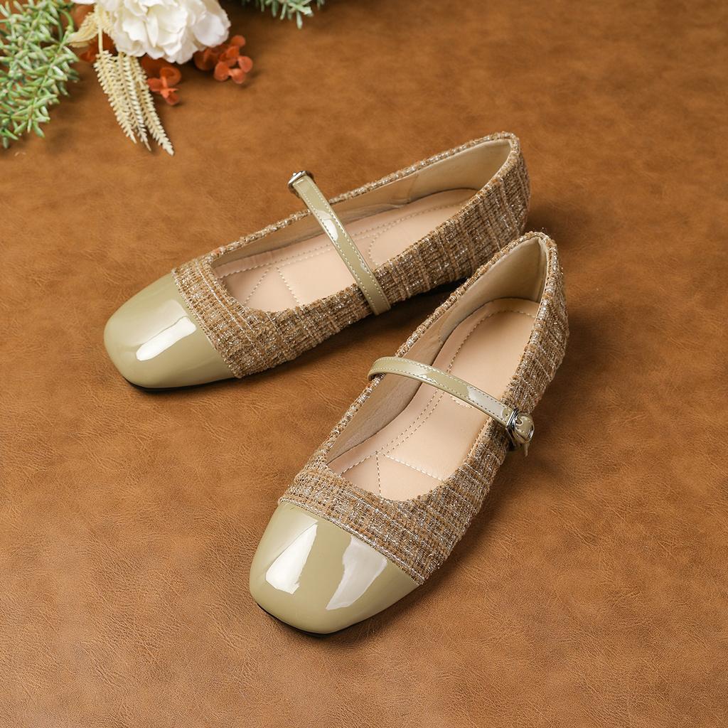 Fashion Flat Shoes for Women 2025 Spring and Autumn Mary Jane French Flat Shallow Mouth Plus Size Women's Shoes Ladies Loafers Women