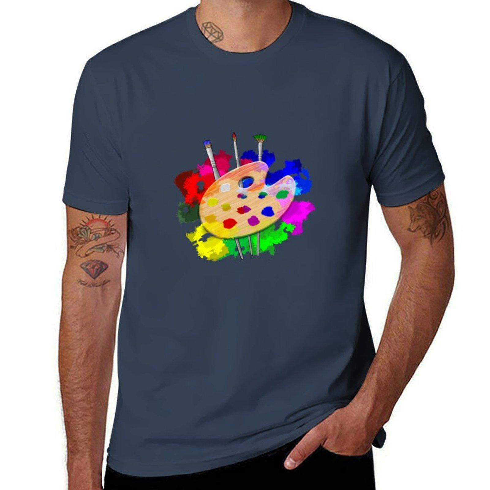 Artist Palette Artist Tshirt Casual Minimalist Short Sleeve Top S