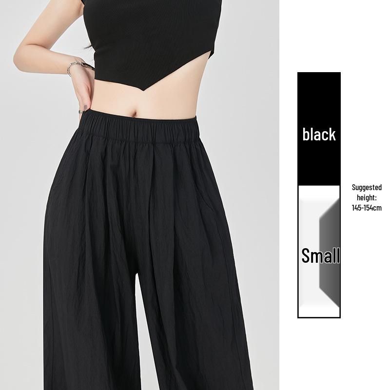 

2025 Women s High Waist Silk Drape Straight-Leg Casual Pants XL for 140-160 lbs