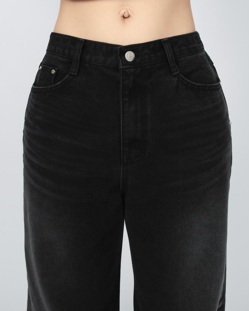 Kulsiseu Cs Black Wide Jeans-045
