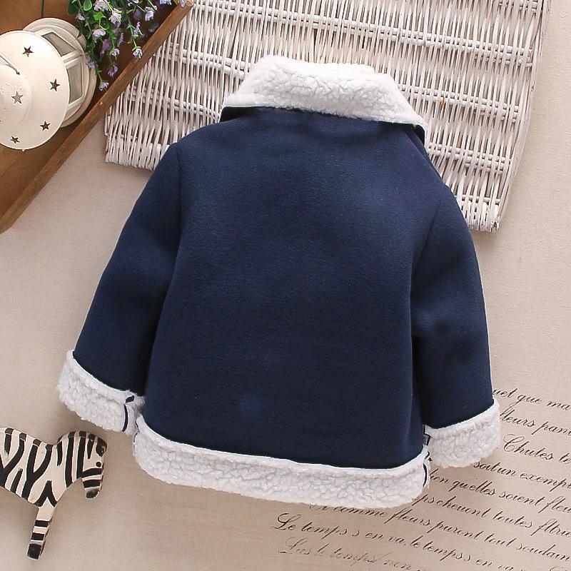 Cappotti in pile per ragazzi e ragazze Cappotti per bambini Abiti autunnali e invernali Cappotto per bambini con risvolto in peluche Vestiti caldi